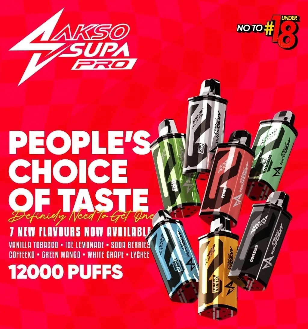 Akso Supa Cartridges 12000 Puff For Akso Supa Pro / Supa Nova 12k Pre-Filled Cartridges Genuine Stock Buy Now - Image 2