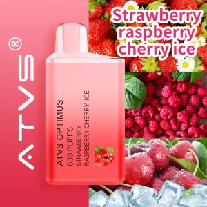 ATVS OPTIMUS Disposable Vape 600 Puffs – Strawberry Raspberry Cherry Ice