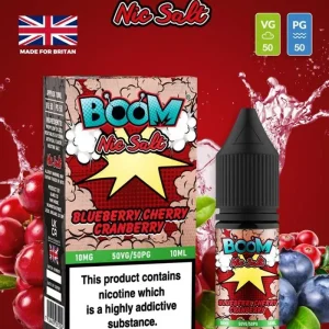 Blue Cherry Cranberry Boom Nic Salt E Liquid 10ml | 10mg & 20mg | 50/50 VG/PG