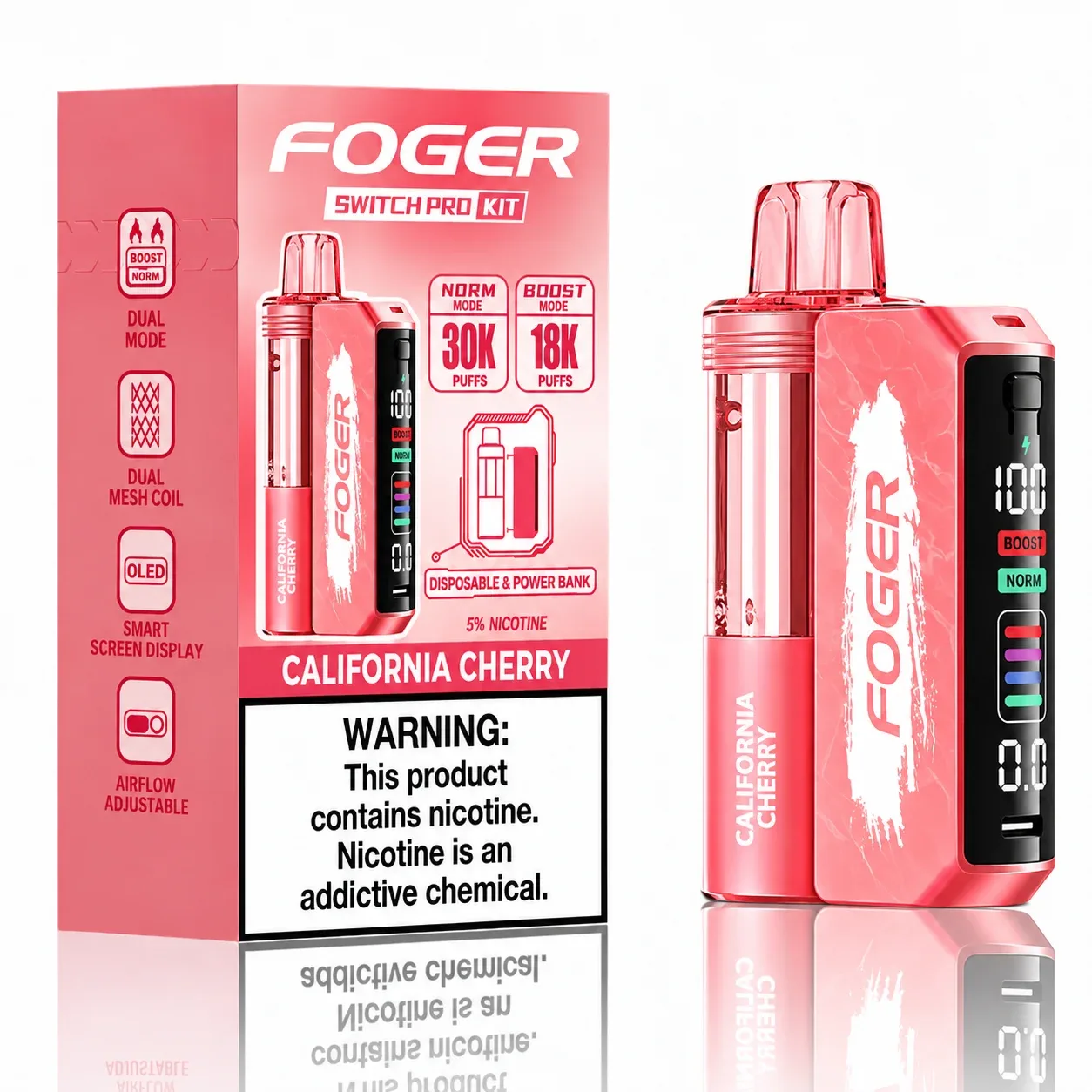 California Cherry - Foger Switch Pro 30K Disposable Kit