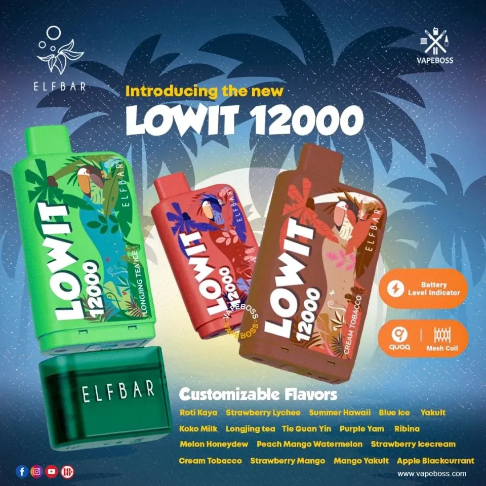 Elf Bar Lowit 12000 Puff POD Cartridge & Device Genuine Stock Buy Now - Image 2