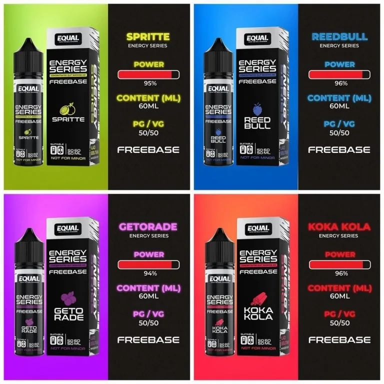 Equal Energy Series Freebase 60ml Buy Now Genuine Stock - Image 2