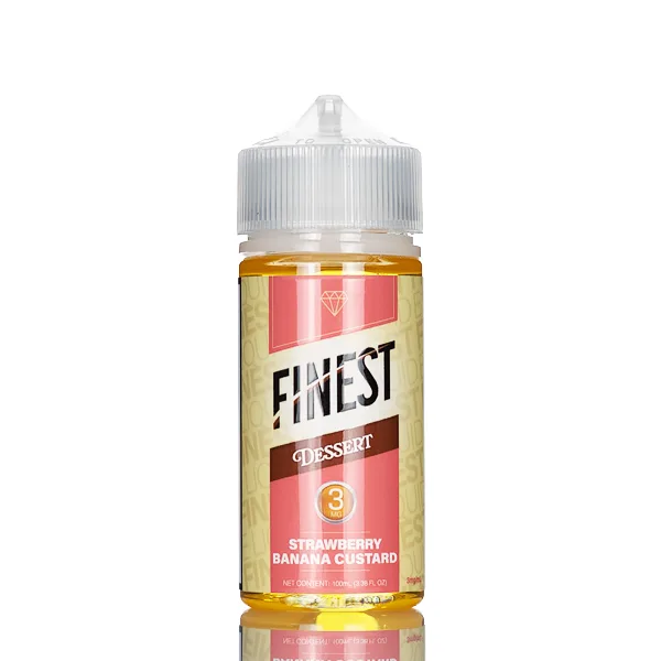 Finest E-Liquid – Desert Edition – Strawberry Banana Custard – 100mL - Image 2