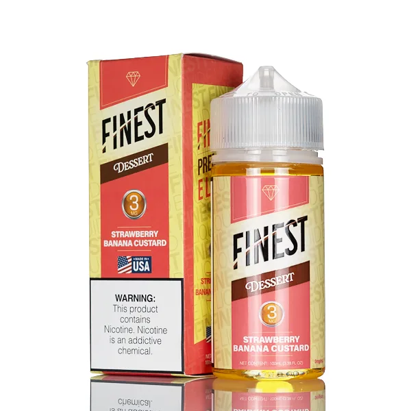 Finest E-Liquid – Desert Edition – Strawberry Banana Custard – 100mL
