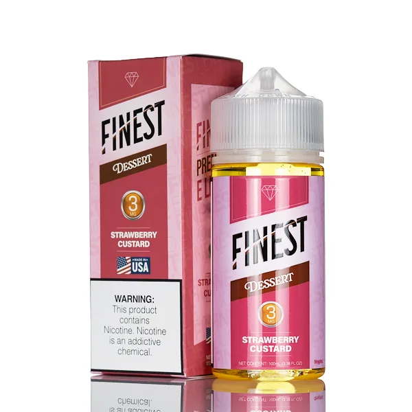 Finest E-Liquid – Desert Edition – Strawberry Custard – 100mL