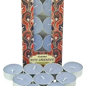Goloka - Rich Lavender 10pk, 11g Tea Light Candle