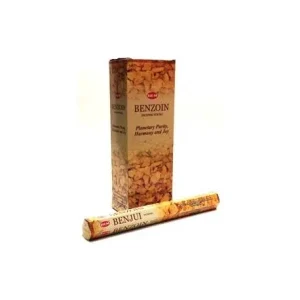 HEM Benzoin 9″ Incense Sticks – Hex Box (20g)