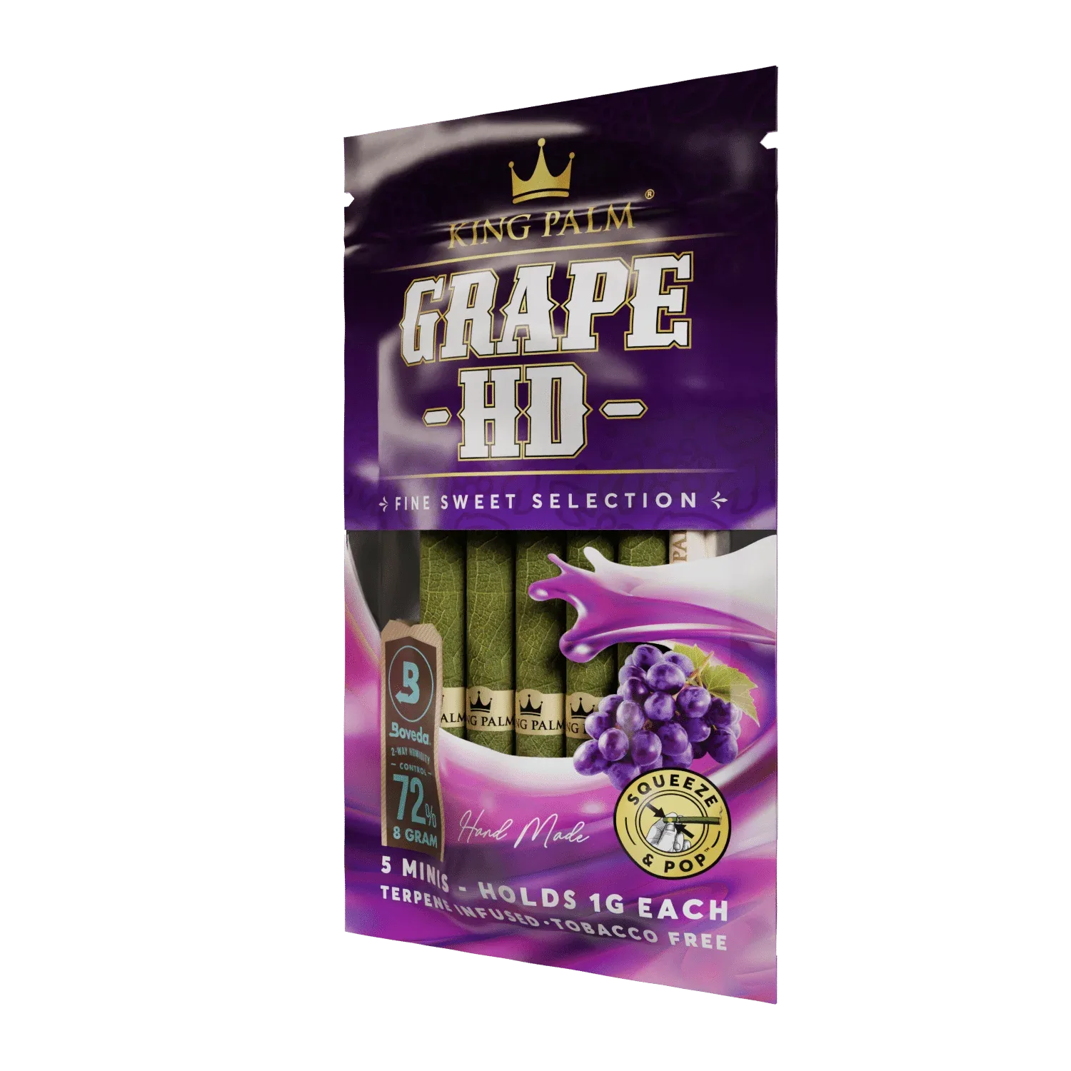KING PALM- 5 MINI ROLLS- GRAPE HD