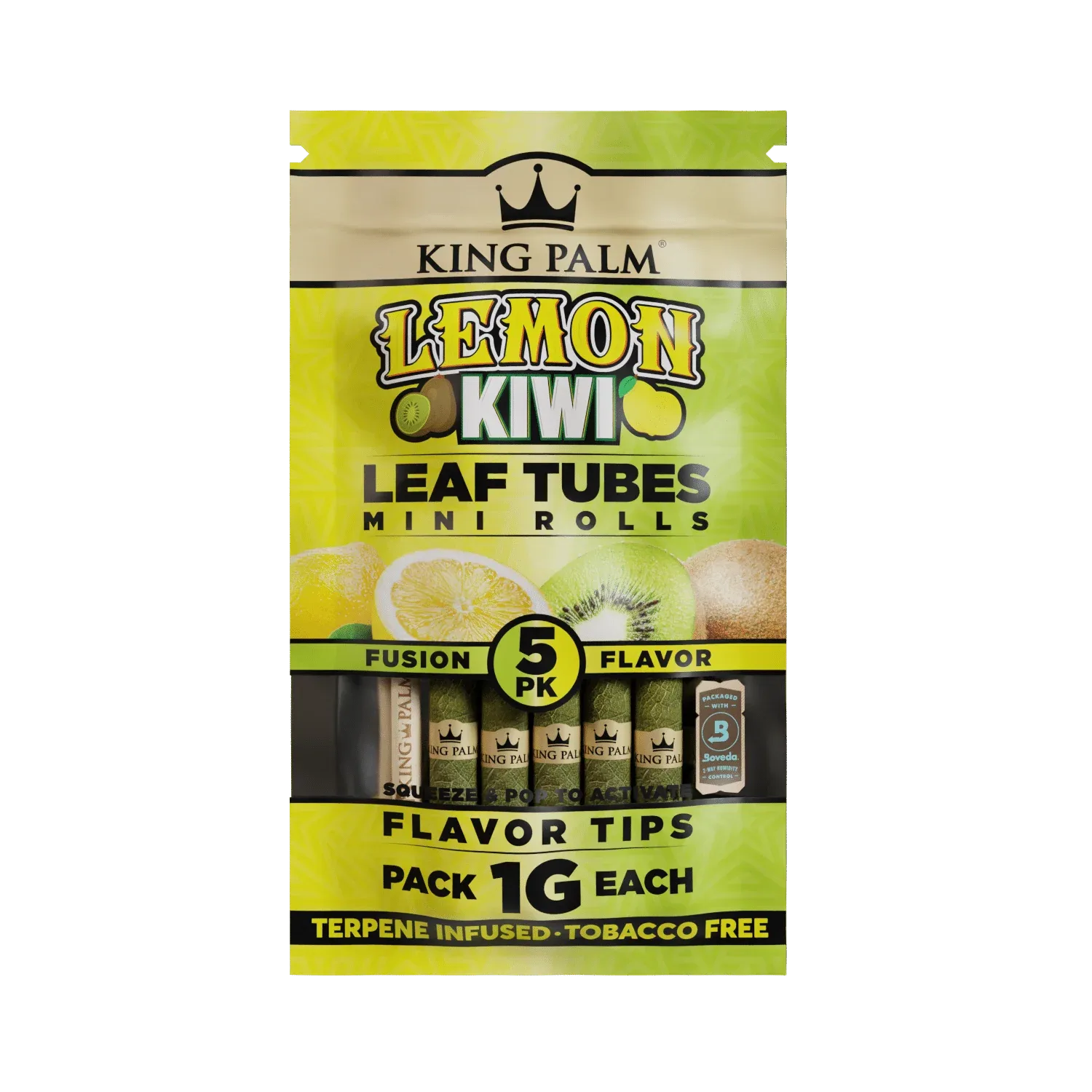KING PALM- 5 ROLLIES- LEMON KIWI