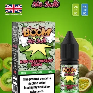 Kiwi Passion Fruit Guava Boom Nic Salt E Liquid 10ml | 10mg & 20mg | 50/50 VG/PG