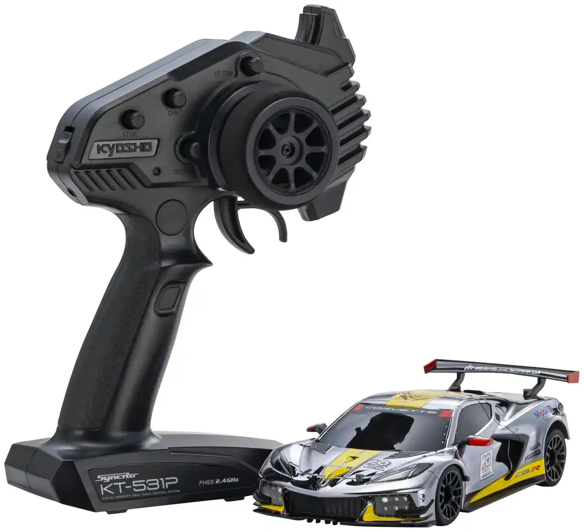 Kyosho Mr04Rwd Chevrolet Corvette C8.R Yellow Electric RC Model 32356Cry