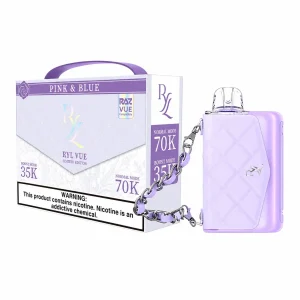 Pink &amp; Blue - RAZ x RYL Vue 70k Disposable Vape Kit