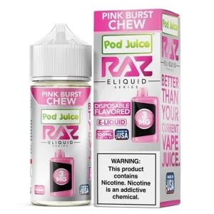 Pink Burst Chew - 3mg - Pod Juice x Raz - 100mL