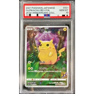 Pokémon TCG Japanese Pikachu 25th Mirror 001/028 PSA10 Card