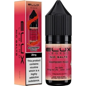 Raspberry peach ELUX Legend nic salts e-liquid 10ml