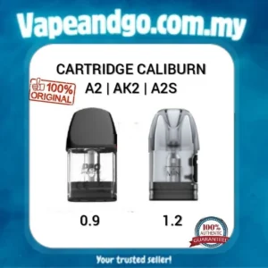 UWELL Caliburn A2/AK2 Cartridge – 0.9 & 1.2 Ohm Genuine Stock Buy Now