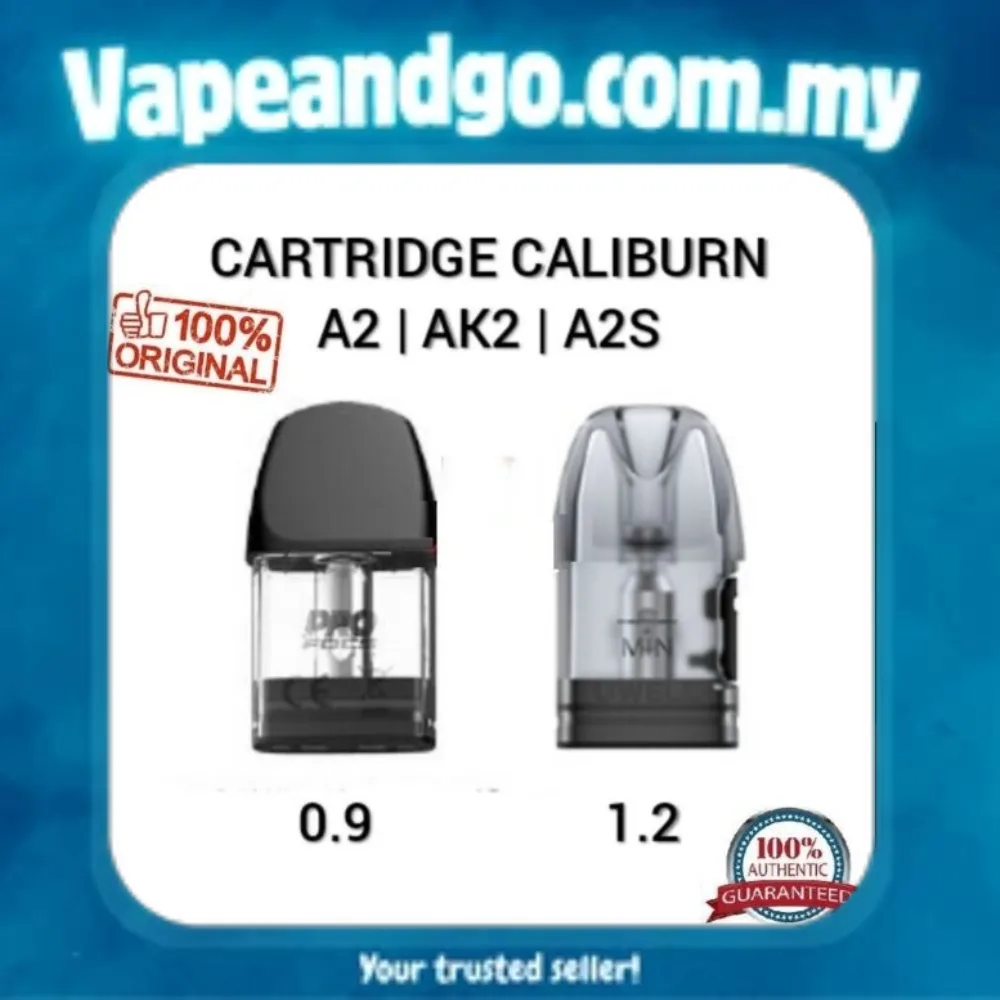 UWELL Caliburn A2/AK2 Cartridge – 0.9 & 1.2 Ohm Genuine Stock Buy Now