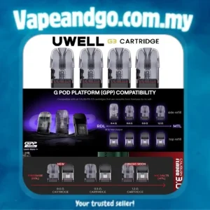 UWELL Caliburn G3 Cartridge – 0.6 / 0.9 / 1.2 Ohm Genuine Stock Buy Now