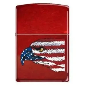 Zippo Lighter - American Eagle and Flag Candy Apple
